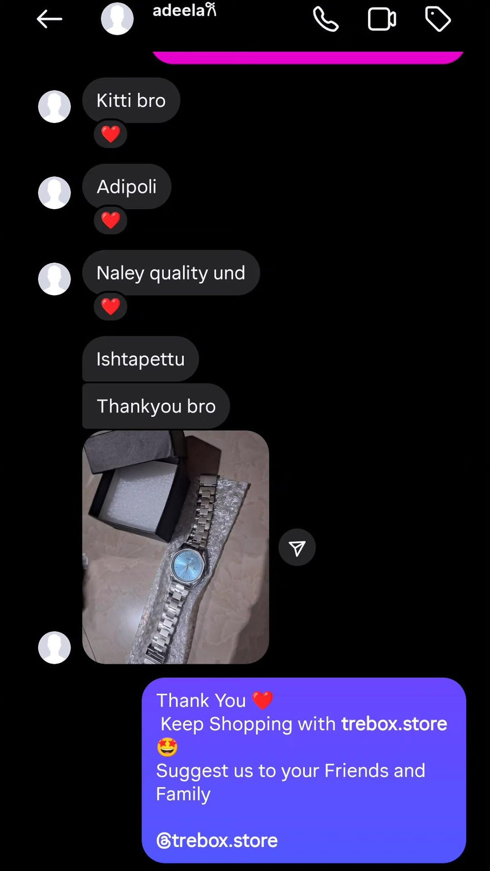 Verified customer review