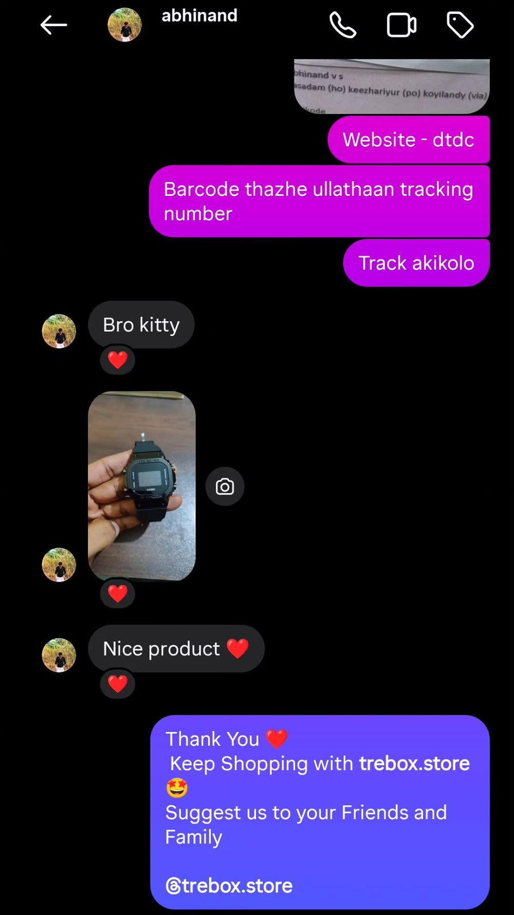 Verified customer review