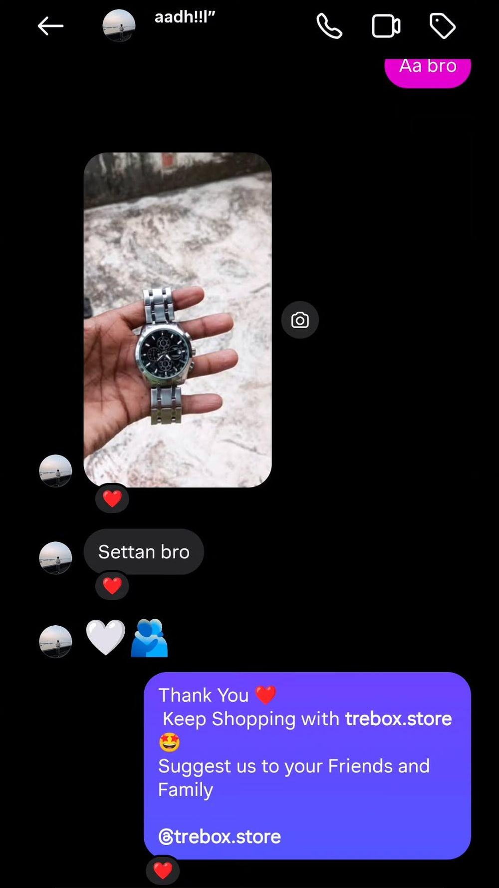 Verified customer review