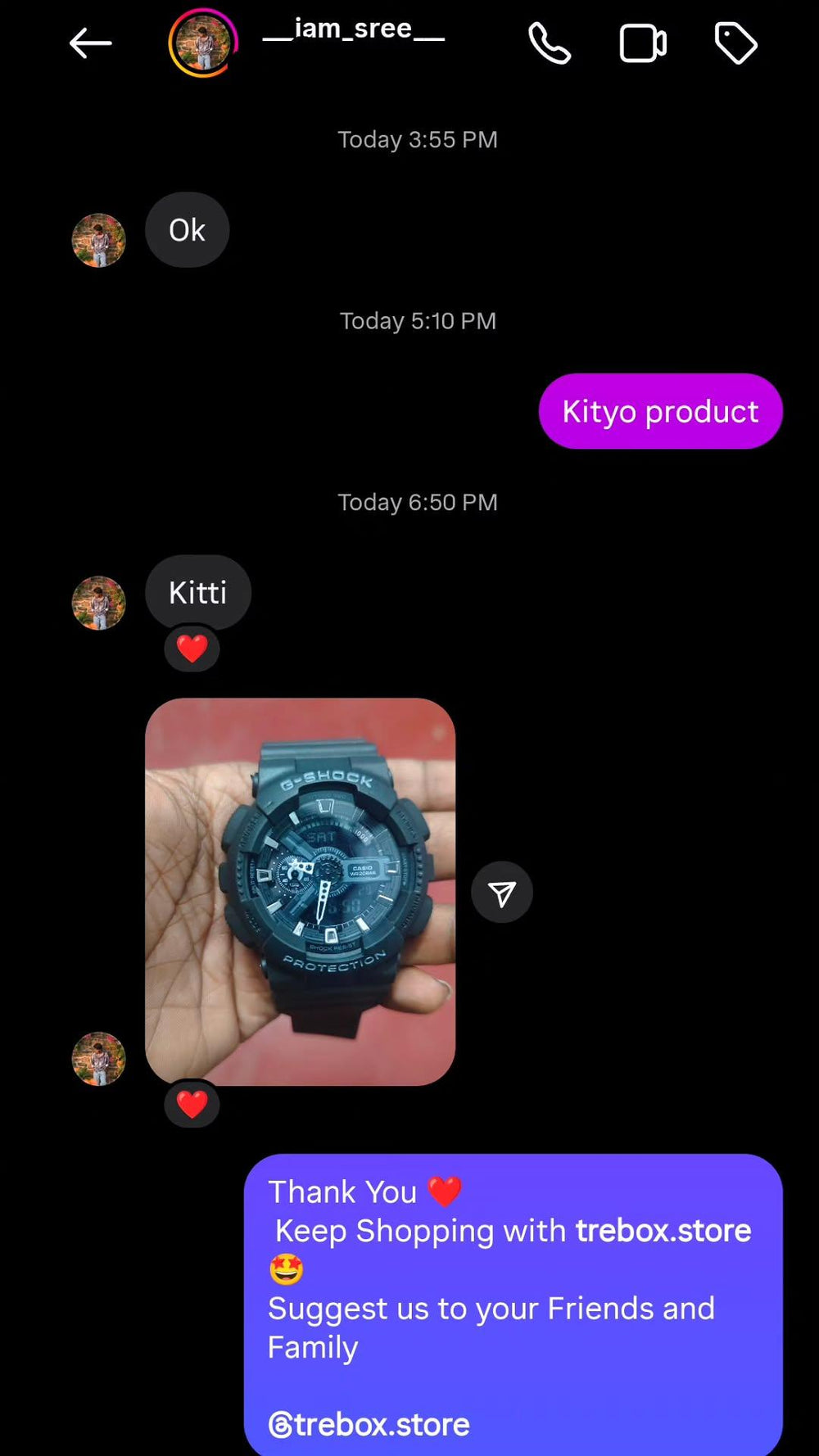Verified customer review