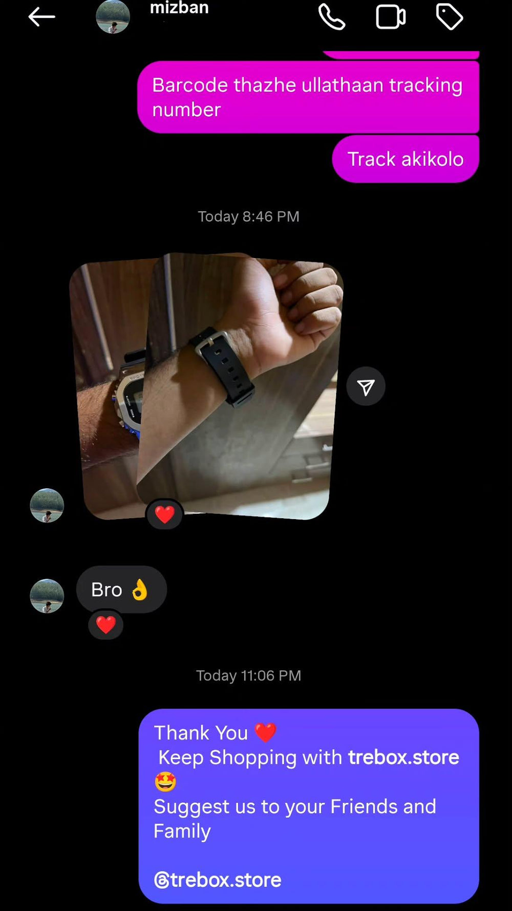 Verified customer review