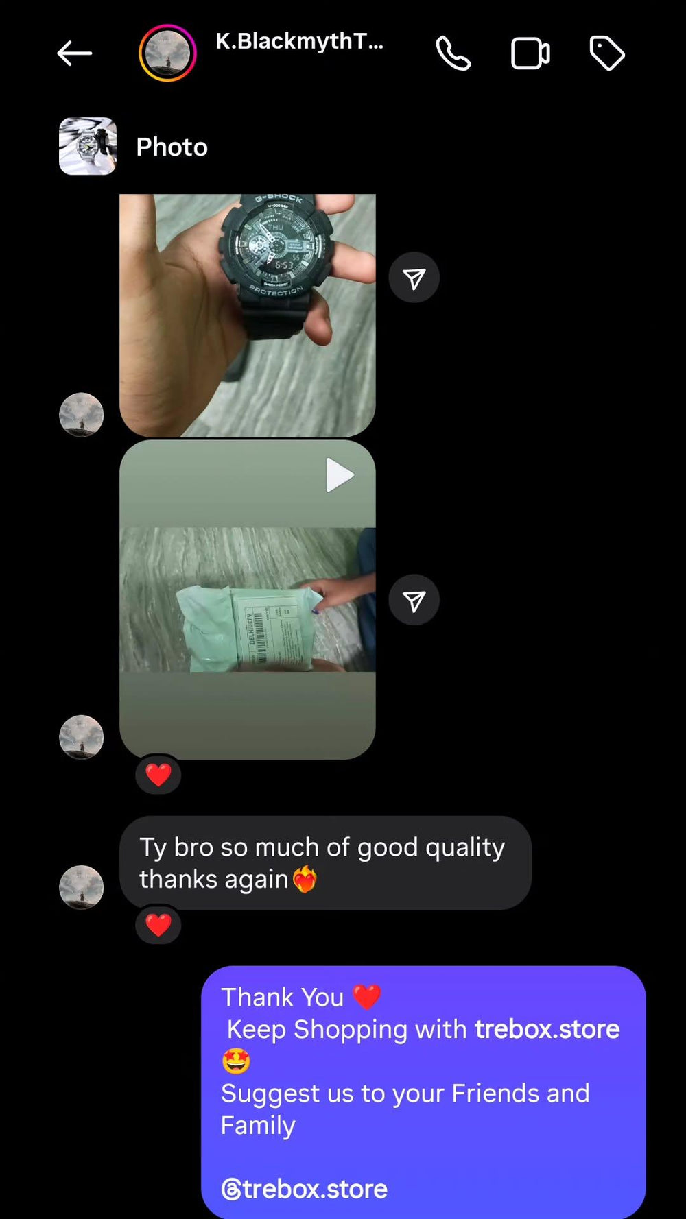 Verified customer review