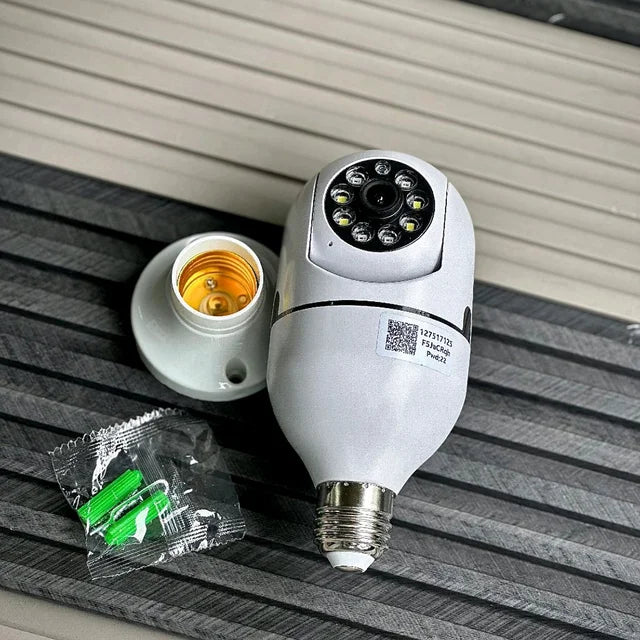 WiFi Smart Bulb Security Camera – 360° Wireless CCTV Camera