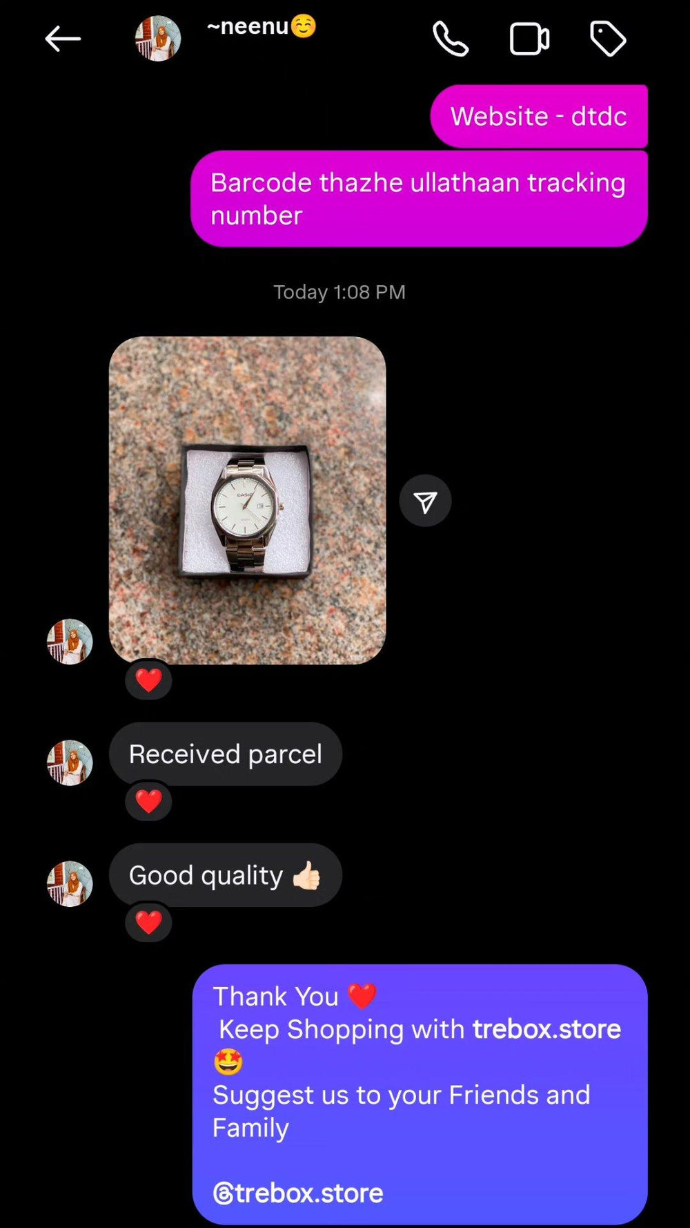 Verified customer review