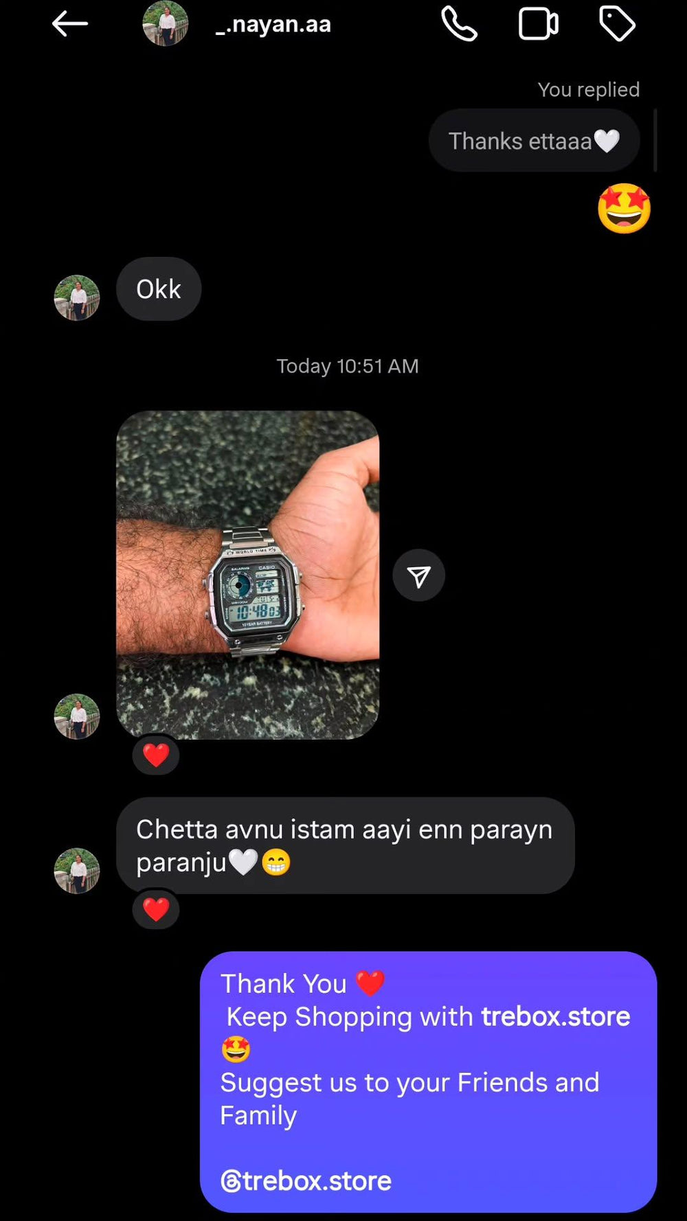 Verified customer review