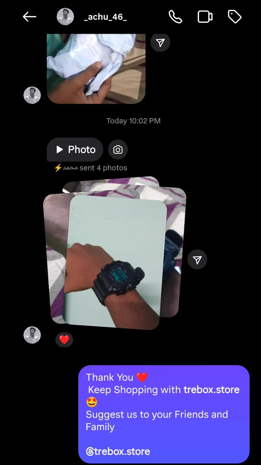 Verified customer review