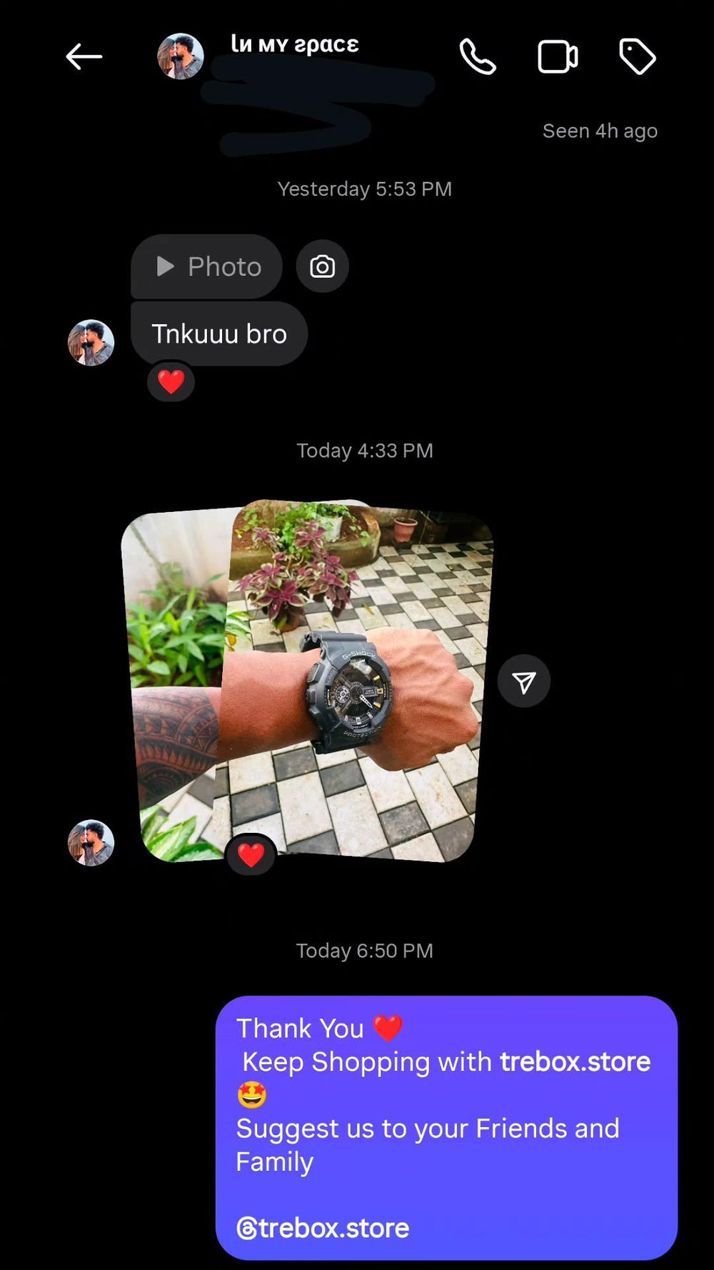 Verified customer review