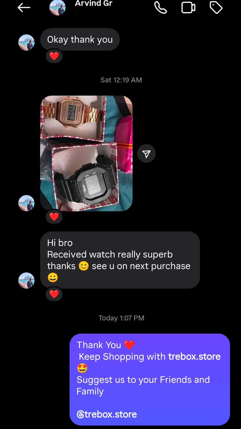 Verified customer review