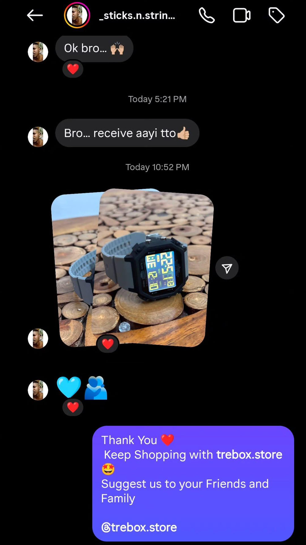 Verified customer review